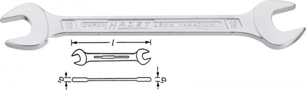 Plochý klíč 10x11 oboustranný HAZET