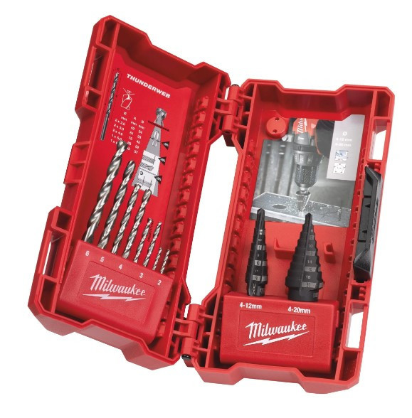 Sada stupňovitých vrtáků a vrtáků do kovu, MILWAUKEE 48899350