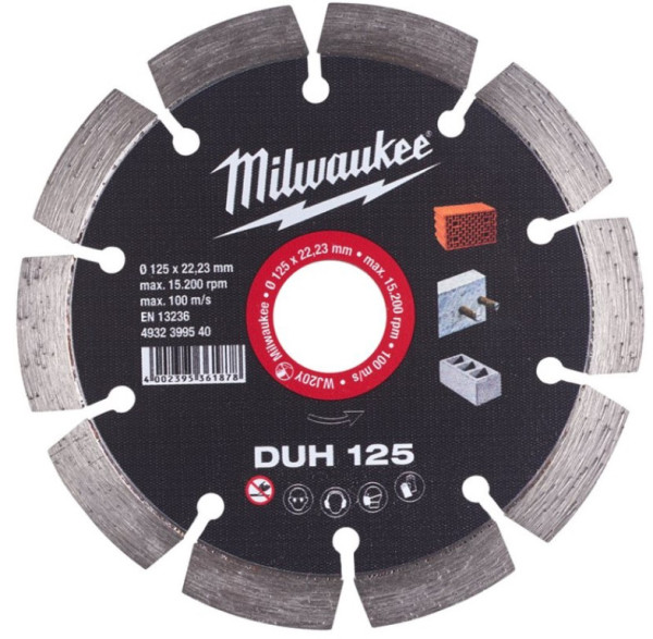 Diamantový kotouč DUH 125x22,2mm, MILWAUKEE 4932399540