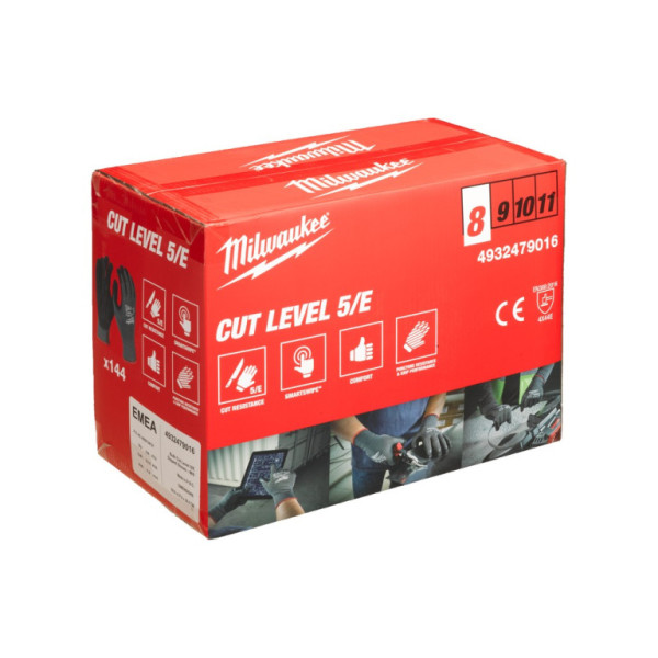 Rukavice odolné proti proříznutí Level E - vel M/8 - 144ks, Milwaukee 4932479016