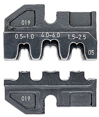 Čelisti KNIPEX 974905 na neizolované otevřené konektory 4,8 + 6,3 mm,  ke kleštím 9743200š