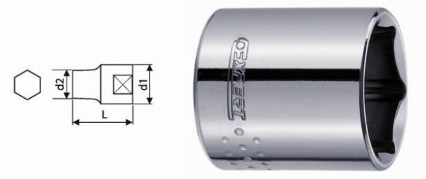 Hlavice nástrčná 1/2" 22mm - 6hran, TONA EXPERT