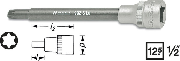 Hlavice 1/2" TORX TX 55 x 102  HAZET 992SLG-T55