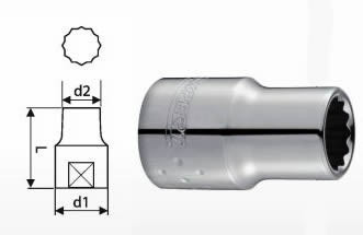 Hlavice 1/4" TORX E16 nástrčná, EXPERT DOPRODEJ