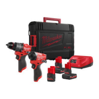 Aku set nářadí 12V, 1x 2,5Ah + 2x 5,0Ah, HD Box, Milwaukee 4933492513