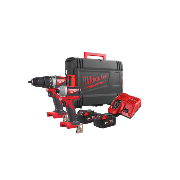 Aku set nářadí 18V, 2x 5,0Ah, HD Box, Milwaukee 4933464594