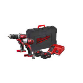 Aku set nářadí 18V, 2x 4,0Ah, kufr, Milwaukee 4933443552