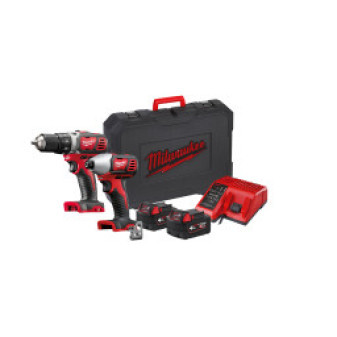 Aku set nářadí 18V, 2x 4,0Ah, kufr, Milwaukee 4933447126