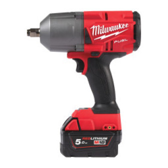 Aku rázový utahovák 1/2" s pojistným kroužkem 18V, 2x 5,0Ah, HD Box, Milwaukee 4933459696