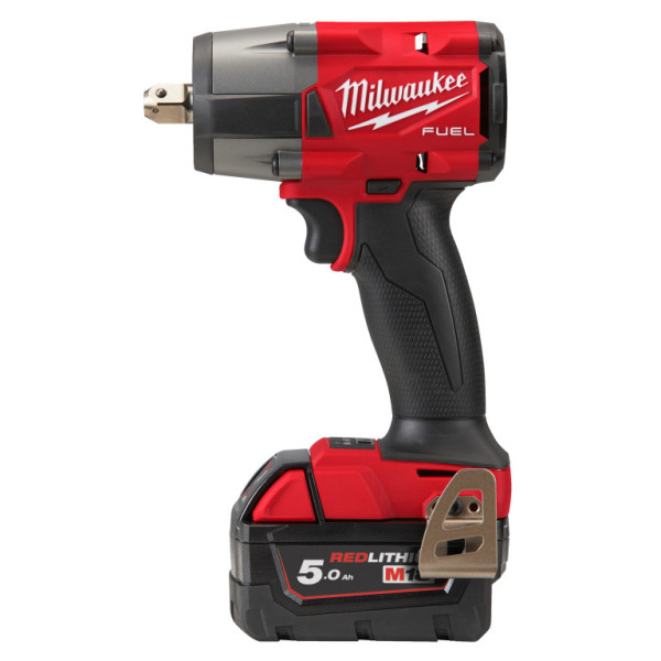 Aku rázový utahovák 1/2" s aretačním čepem 18V, 2x 5,0Ah, HD Box, Milwaukee 4933478453