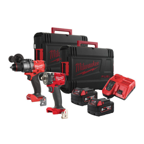 Aku set nářadí 18V, 2x 5,0Ah, HD Box, Milwaukee 4933492521