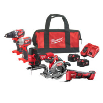 Aku set nářadí 18V, 2x 5,0Ah, taška, Milwaukee 4933471209