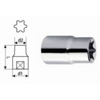 Hlavice 1/2" TORX E14 nástrčná, TONA EXPERT