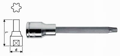 Hlavice 1/2" TORX TX 50 x 140 prodloužená, TONA EXPERT