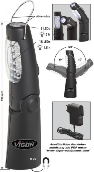 LED lampa s kloubem - VIGOR V2316