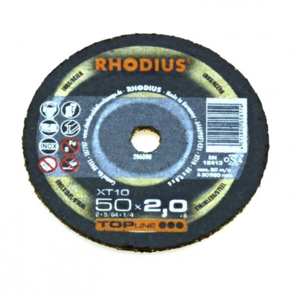 Kotouč řezný  50x1,0x6 nerez ocel RHODIUS XT10